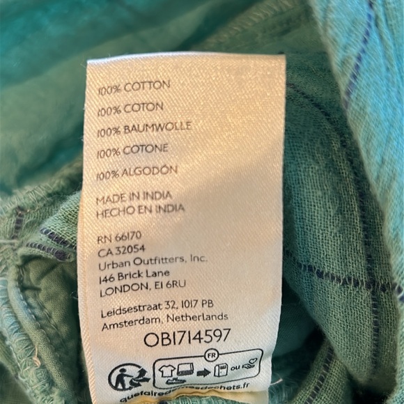 NWOT Free People Lunar Cove Wide Leg Pants in Blue Combo Size XS - Picture 12 of 12